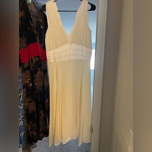 Trashy Diva Bridal 1940s Ivory Cream 100% Silk Wedding or Reception Dress Size L